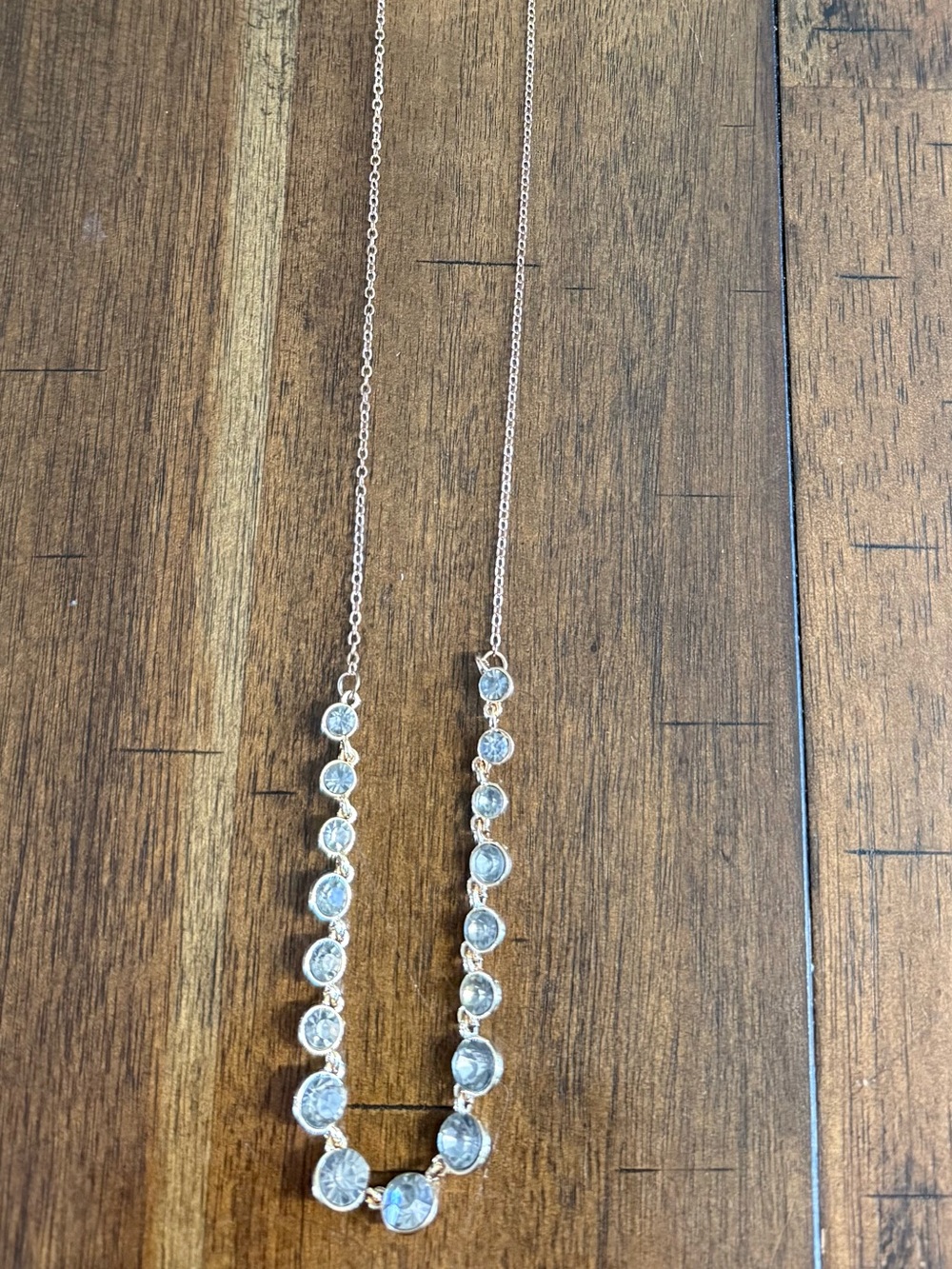 paparazzi Gold Crystal Drop Necklace with Earrings